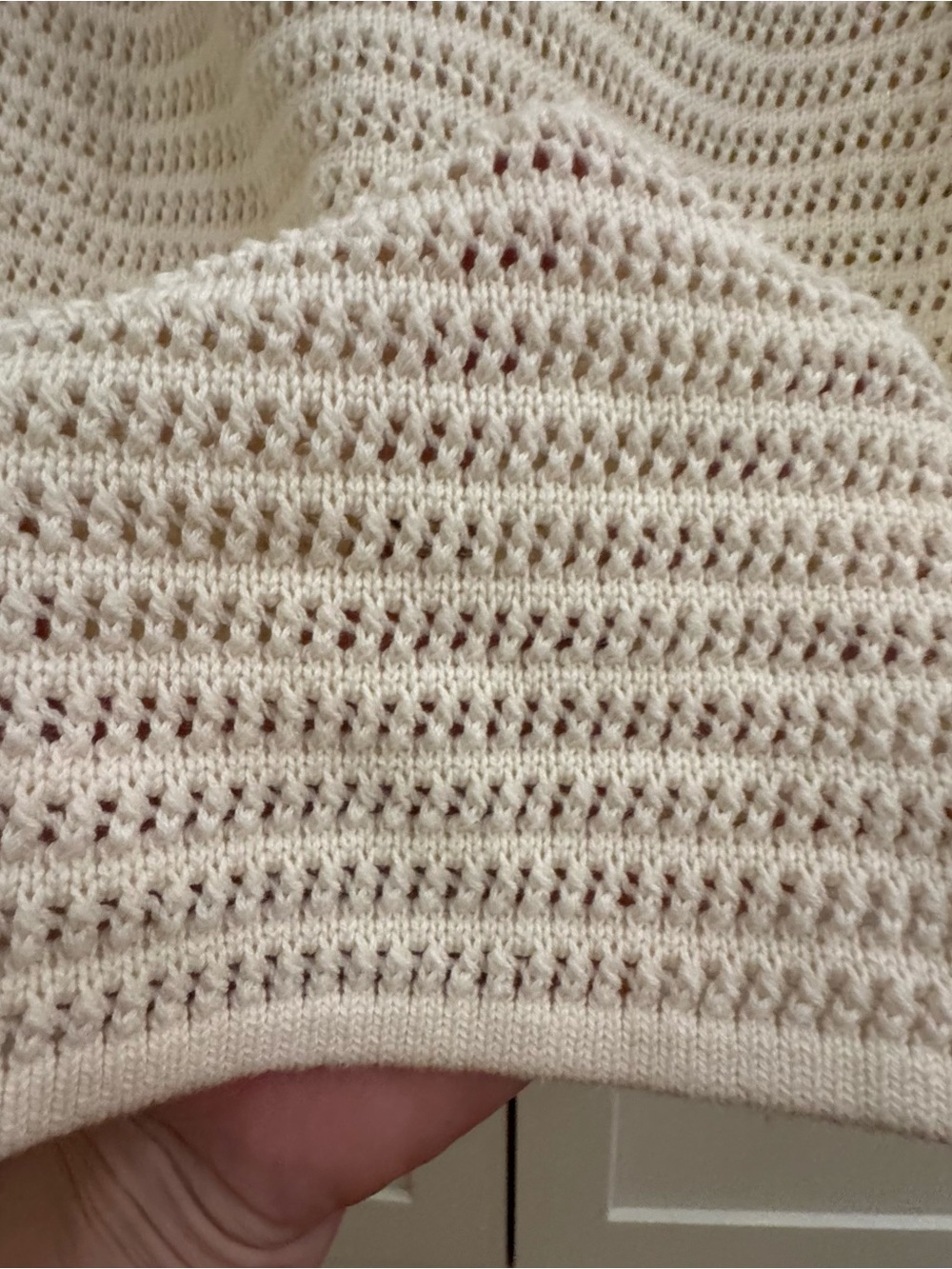 Everlane Cream Open-Weave Knit Midi Skirt - Picture 6 of 7